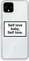 Case Company® - Google Pixel 4 hoesje - Self love - Soft Cover Telefoonhoesje - Bescherming aan alle Kanten en Schermrand