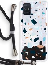 Case Company® - Samsung Galaxy A71 hoesje met Koord - Terrazzo N°13 - Telefoonhoesje met Zwart Koord - Bescherming aan alle Kanten en Over de Schermrand