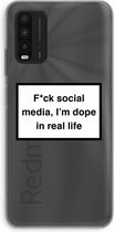 Case Company® - Xiaomi Redmi 9T hoesje - I'm dope - Soft Cover Telefoonhoesje - Bescherming aan alle Kanten en Schermrand