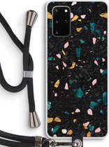 Case Company® - Samsung Galaxy S20 Plus hoesje met Koord - Terrazzo N°10 - Telefoonhoesje met Zwart Koord - Bescherming aan alle Kanten en Over de Schermrand