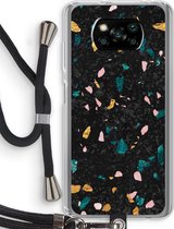 Case Company® - Poco X3 Pro hoesje met Koord - Terrazzo N°10 - Telefoonhoesje met Zwart Koord - Bescherming aan alle Kanten en Over de Schermrand