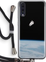 Case Company® - Samsung Galaxy A50 hoesje met Koord - Alone in Space - Telefoonhoesje met Zwart Koord - Bescherming aan alle Kanten en Over de Schermrand