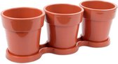 bloempot Melisa 46 x 15 x 16,2 cm terracotta 4-delig