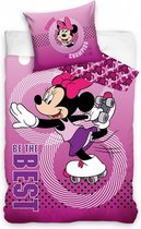 dekbedovertrek Minnie Mouse 140 x 200 cm roze