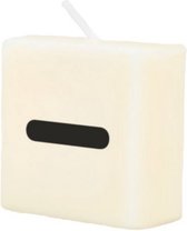 kaars symbool - wax 2 x 4 cm zwart/wit