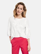 GERRY WEBER Dames Blouse met bloemenborduursel