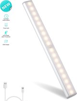 BOTC Kastverlichting LED met bewegingssensor - Keukenverlichting op batterij - 22 cm Rechthoekige Wireless - Warm Wit Licht