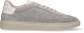 Manfield - Heren - Grijze suède sneakers met details - Maat 44