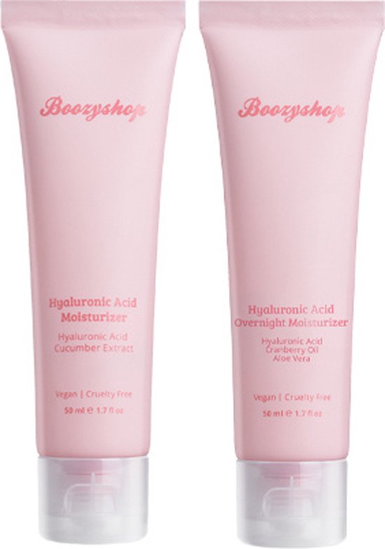 Boozyshop ® Moisturize Me Set - Dag en Nacht Creme - 2x 50 ml - Hydraterende Gezichtscrème - Gezichtsverzorging - Geschikt voor alle huidtypen - Gezichtsverzorging Set - Vegan