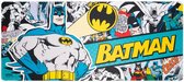 muismat Batman 80 x 35 cm textiel blauw/geel