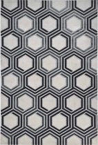Garden Impressions buitenkleed - Hexagon karpet - 160x230 grijs/zwart