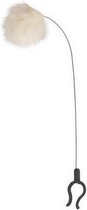 smartphone kattenclipje polyester/RVS wit