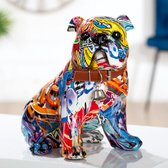 Gilde Handwerk Mops Hond - Sculptuur Beeld - Pop/Street Art - Polyresin - 21 cm hoog