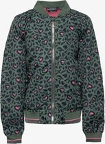 TwoDay meisjes bomber jas met luipaardprint - Groen - Maat 158 - Zomerjas