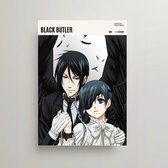 Anime Poster - Black Butler Poster - Minimalist Poster A3 - Black Butler Merchandise - Vintage Posters - Manga