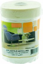 afplaktape met afdekfolie navulling 550 mm 33 meter wit