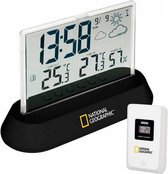 weerstation transparant 14 cm zwart 2-delig