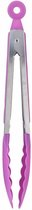 saladetang 27 cm polypropyleen/rubber grijs/paars