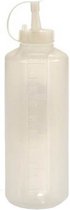 sausfles 1 liter 8 x 25 cm ivoorwit