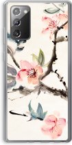 Case Company® - Samsung Galaxy Note 20 / Note 20 5G hoesje - Japanse bloemen - Soft Cover Telefoonhoesje - Bescherming aan alle Kanten en Schermrand