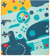ordner Gameration 2-rings A4 karton blauw/geel