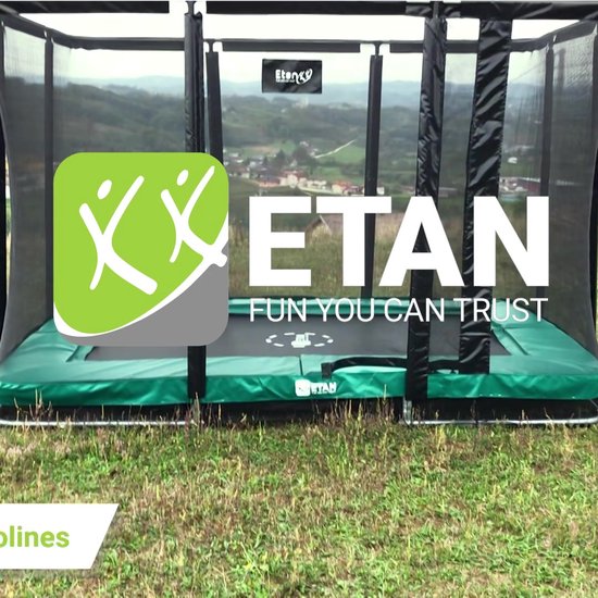 Etan PremiumFlat Trampoline - 380 x 275 cm / 1259ft - Zwart - Rechthoekig -  Volledig... | bol