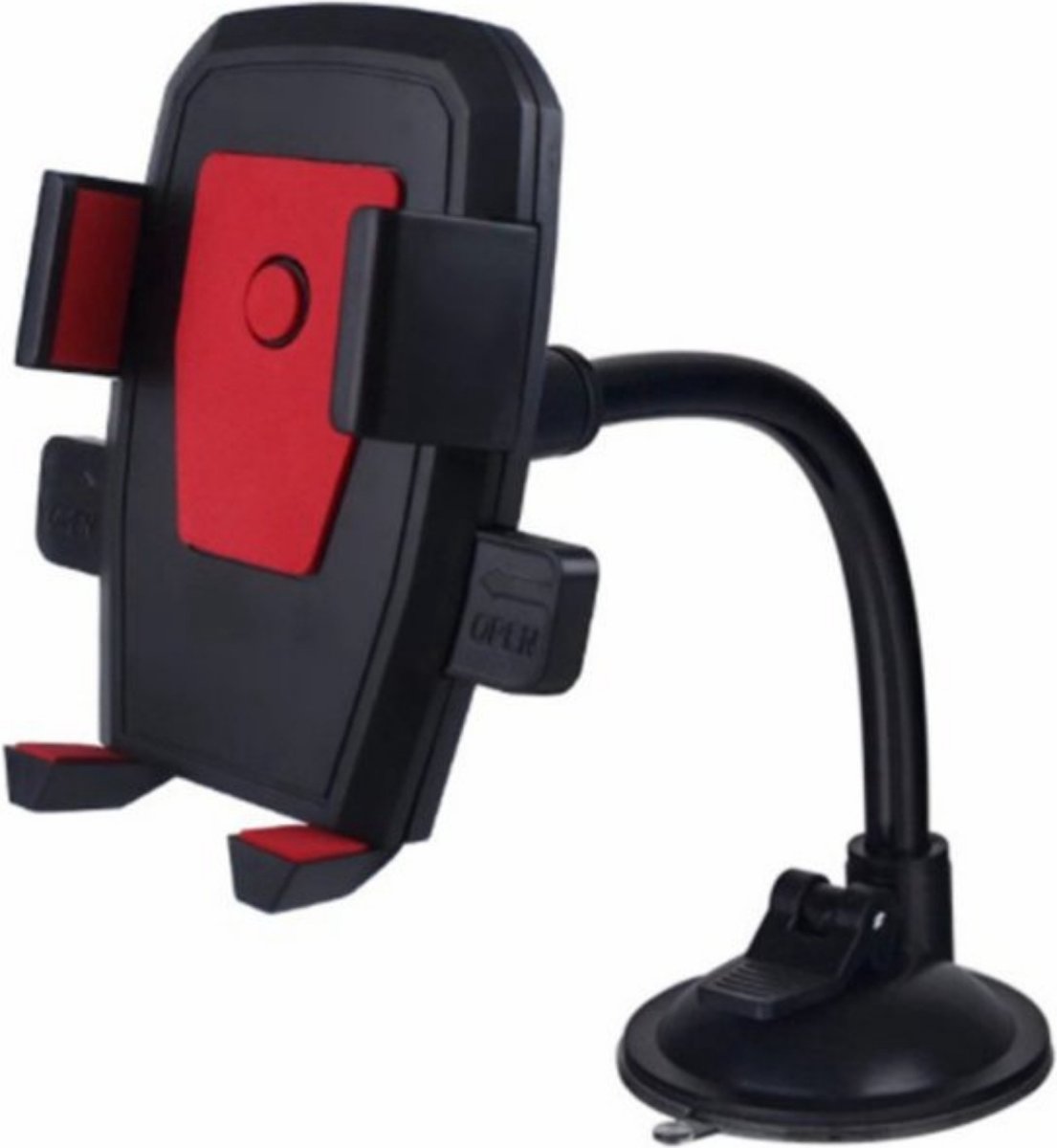 Telefoonhouder voor de Auto - Handsfree - Accessoires - Mobile Car Phone Holder - Universele Zuignap - Rood