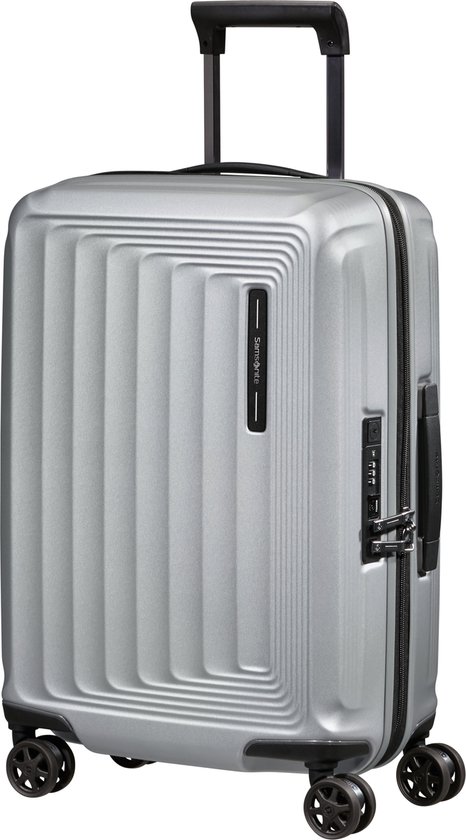 Samsonite Reiskoffer - Nuon Spinner 55/20 Exp (Handbagage) Matt Silver