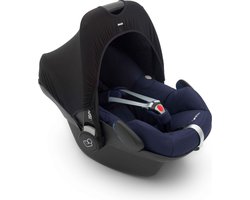 Dooky Hoody voor Autostoel 0+ - Zwart – Universele Zonnekap met UPF40+ UV-Bescherming – Comfortabel, Wasbaar & Beschermt tegen Licht, Wind en Regen