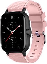 Siliconen Smartwatch bandje - Geschikt voor  Amazfit GTS 2 siliconen bandje - lichtroze - Strap-it Horlogeband / Polsband / Armband