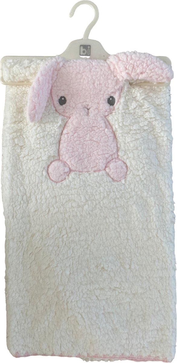 Schattige rabbit baby deken voor in | de wieg | kinderwagen/Maxi Cosi | of als omslagdoek | Ekru