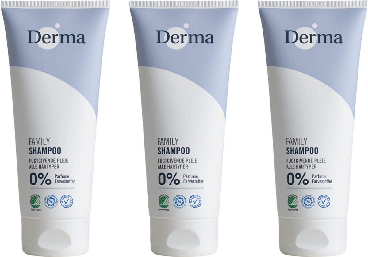Derma Family - Shampoo - 3 x 350 ML - Parfumvrij