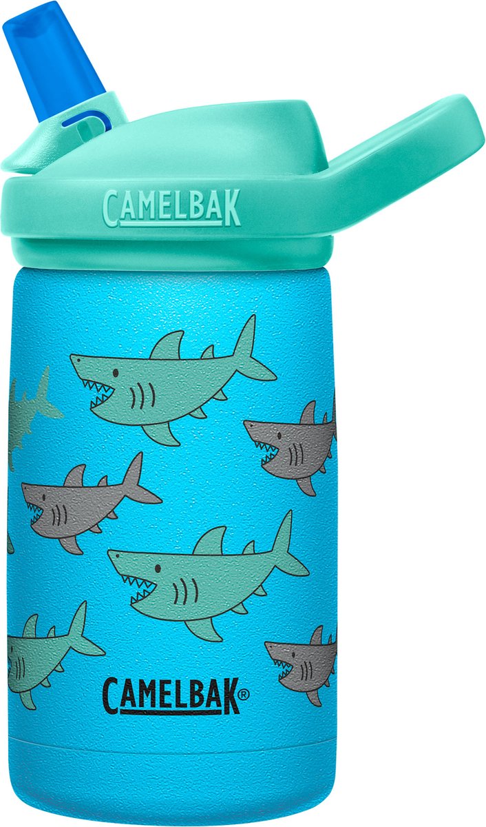 CamelBak Eddy+ Kids SST Vacuum Insulated - Isolatie Drinkfles - 350 ml - Blauw (School of Sharks)