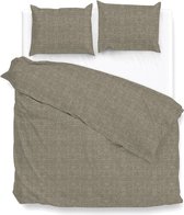 ZoHome Lino Dekbedovertrek - Lits-jumeaux - 260x200/220 cm - Palm Taupe