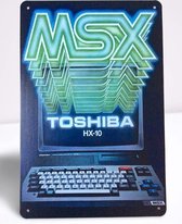 Retro Metalen Wandbord Poster MSX TOSHIBA oude COMPUTER Reclame reclamebord plaat