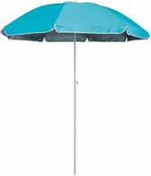 strandparasol 180 x 160 cm staal blauw 2-delig