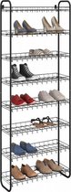 schoenen-/wandrek Shoe 8 metaal 64 x 165 cm zwart