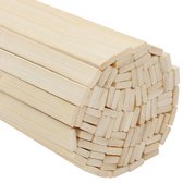 Belle Vous Natuurlijk Extra Lange Bamboe Houten Hobby Stokjes (100 Pak) - 40cm - Sterke Houten Strips Voor Hobby Projecten