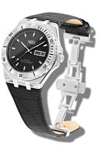 NEEV - Miller | Horloges voor Mannen | Zwart Leren Band | Stainless Steel Sieraden | Ø42 mm | Quartz | Polshorloges heren |