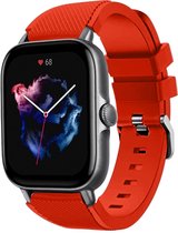 Siliconen Smartwatch bandje - Geschikt voor  Amazfit GTS 3 siliconen bandje - rood - Strap-it Horlogeband / Polsband / Armband