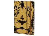 notitieboek Lion 21 x 13 cm karton/ivoor papier geel