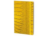 notitieboek Mrs. Crocodile 21 x 13 cm karton/papier geel