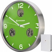 wandklok MyTime io NX 30 cm aluminium groen/zilver