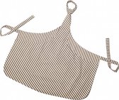 kookschort Tie & Apron heren 100 cm katoen blauw/wit
