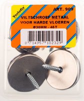 viltglijder met schroef diameter 30mm chroom 4 stuks