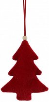 kersthanger boom Etty 11 x 15 cm katoen rood