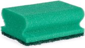 schuurspons 12 x 9 x 4,5 cm foam groen 3 stuks