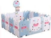 Manzibo Baby Box - Speelbox - Grondbox - Babybox - Kruipbox - Ballenbak - Boxen - Baby/Peuter - Blauw - 155 x 150 CM