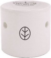 waxbrander Luxx Leaf 9 cm keramiek wit