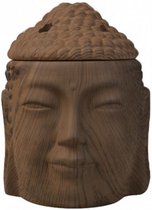 waxbrander Buddha 12 x 14 cm keramiek bruin